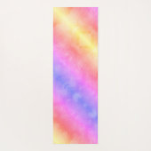 バタフライパステルレインボーストライプズ ヨガマット (裏面)
