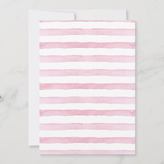 バタフライパステルレインボーファースト誕生日招待状 招待状 (裏面)