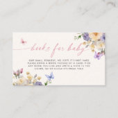 バタフライパステル花模様ブックスフォーベビー エンクロージャーカード (正面)