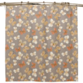 バタフライパタン黒いトープ シャワーカーテン