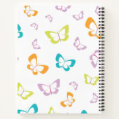 バタフライパターンの繰り返し ノートブック (裏面)