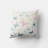 バタフライパターンデザイン魅力的forホームデコル クッション (裏面)