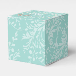 バタフライパターン感謝していティール（緑がかった色）ユー結婚式の引き出物ボックス フェイバーボックス