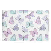 バタフライパターン枕ケース 枕カバー (裏面-左)