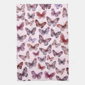 バタフライパターン水の色のエレガントギフト キッチンタオル (縦)