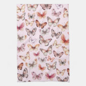 バタフライパターン水の色のエレガントギフト キッチンタオル (縦)