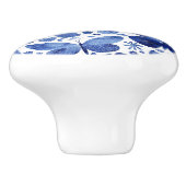 バタフライパターン青い水色 セラミックノブ (側面)