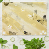 バタフライパターン10 キッチンタオル (折り畳み)