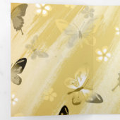 バタフライパターン10 三つ折りクリスマスカード (内部最初)