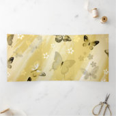 バタフライパターン10 三つ折りクリスマスカード (内部)