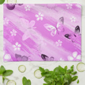 バタフライパターン12 キッチンタオル (折り畳み)