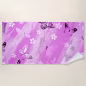 バタフライパターン12 ビーチタオル (正面)