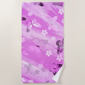 バタフライパターン12 ビーチタオル (正面)