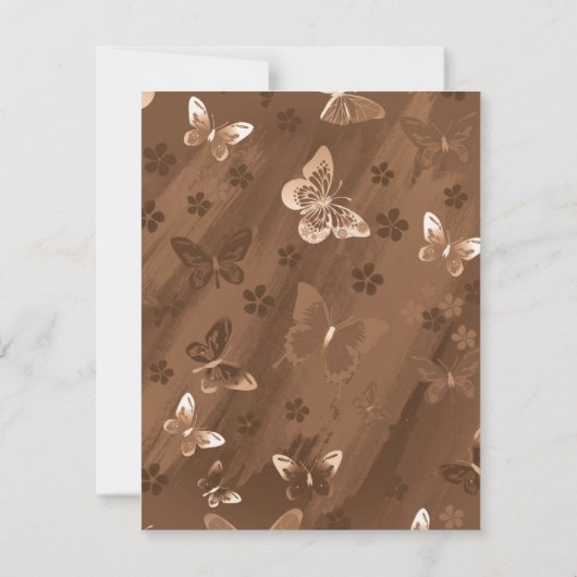 バタフライパターン15 ノートカード (裏面)