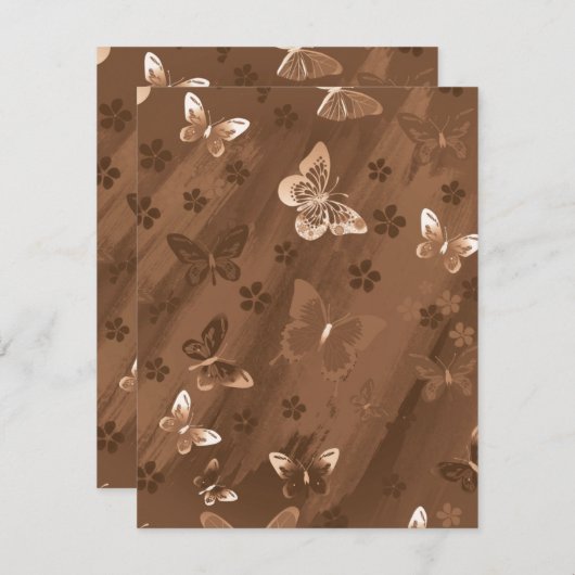 バタフライパターン15 ノートカード (正面/裏面)