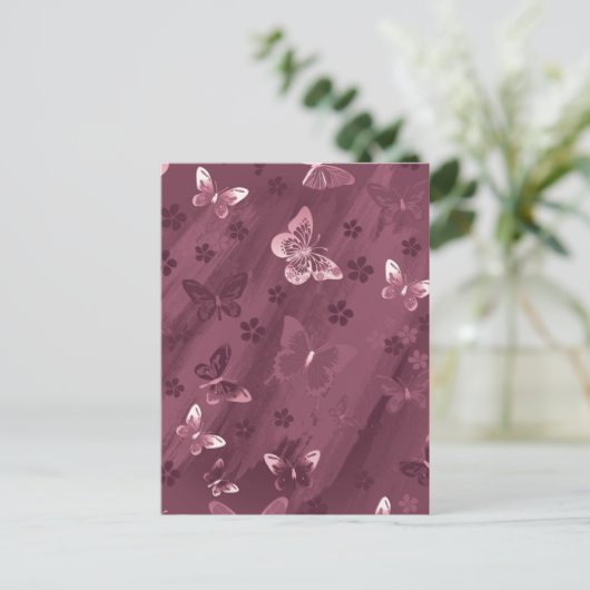 バタフライパターン16 ポストカード (スタンド正面)