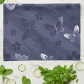 バタフライパターン17 キッチンタオル (折り畳み)