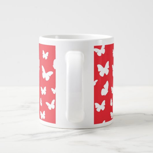 バタフライパターン2 ジャンボコーヒーマグカップ (裏面)
