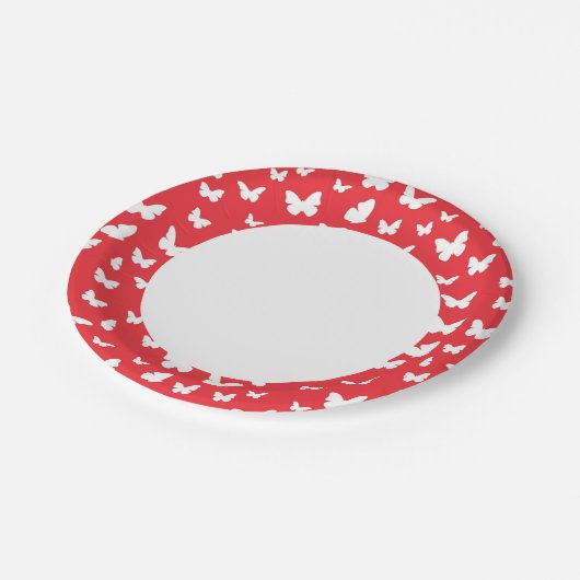 バタフライパターン2 ペーパープレート (アングル)