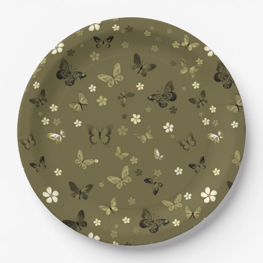 バタフライパターン4 ペーパープレート (正面)