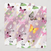 バタフライパターン7 サンキューカード (正面/裏面)