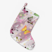 バタフライパターン7 スモールクリスマスストッキング (正面 (吊り時))