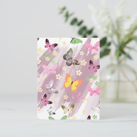 バタフライパターン7 ポストカード (スタンド正面)