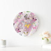 バタフライパターン7 ラージ壁時計 (ホーム)