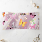 バタフライパターン7 三つ折りクリスマスカード (内部)