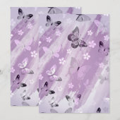 バタフライパターン8 サンキューカード (正面/裏面)