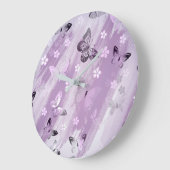 バタフライパターン8 ラージ壁時計 (傾斜)