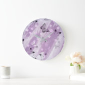 バタフライパターン8 ラージ壁時計 (ホーム)