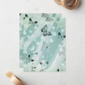 バタフライパターン9 ノートカード (正面/裏面インサイチュ)