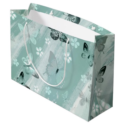 バタフライパターン9 ラージペーパーバッグ (裏面アングル)