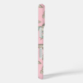 バタフライパターン(の模様が)あるピンクの名前 Case-Mate iPhoneケース (裏面 / 右)