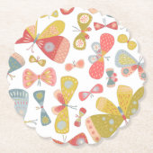 バタフライパターン ペーパーコースター (正面)