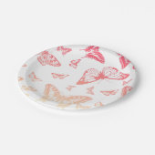 バタフライパターン ペーパープレート (アングル)