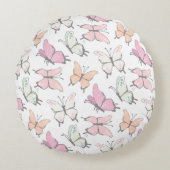 バタフライパターン ラウンドクッション (正面)