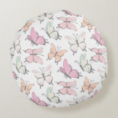 バタフライパターン ラウンドクッション (裏面)