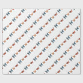 バタフライパターン ラッピングペーパー (フラット)