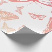 バタフライパターン ラッピングペーパー (角)