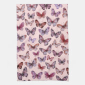 バタフライパターン 水彩 エレガント かわいい ギフト キッチンタオル (縦)