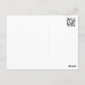 バタフライパターン – 白黒 ポストカード (裏面)