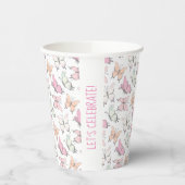 バタフライパターン 紙コップ (左)