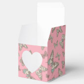 バタフライパター感謝していンピンクユー結婚式の引き出物ボックス フェイバーボックス (オープン)