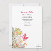 バタフライパッチマザーズデイ招待状 招待状 (裏面)