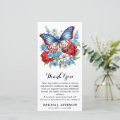 バタフライパトリオティシック葬儀記念悔やみや弔慰 サンキューカード (スタンド正面)