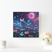 バタフライパラダイス スクエア壁時計 (ホーム)