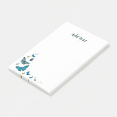 バタフライパレーダかわいらしテンプレートデザイン ポストイット (アングル)