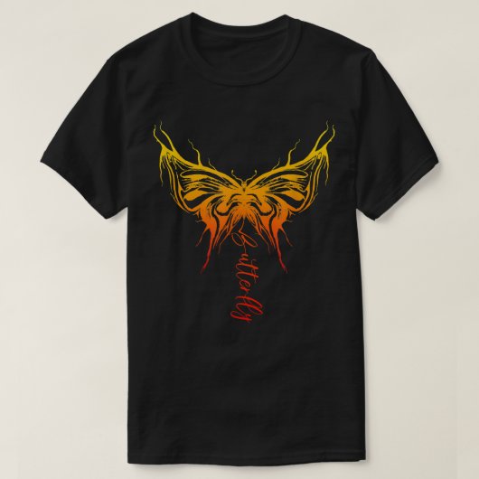 バタフライパワー動物の園自然動物のベジエ Tシャツ (デザイン正面)